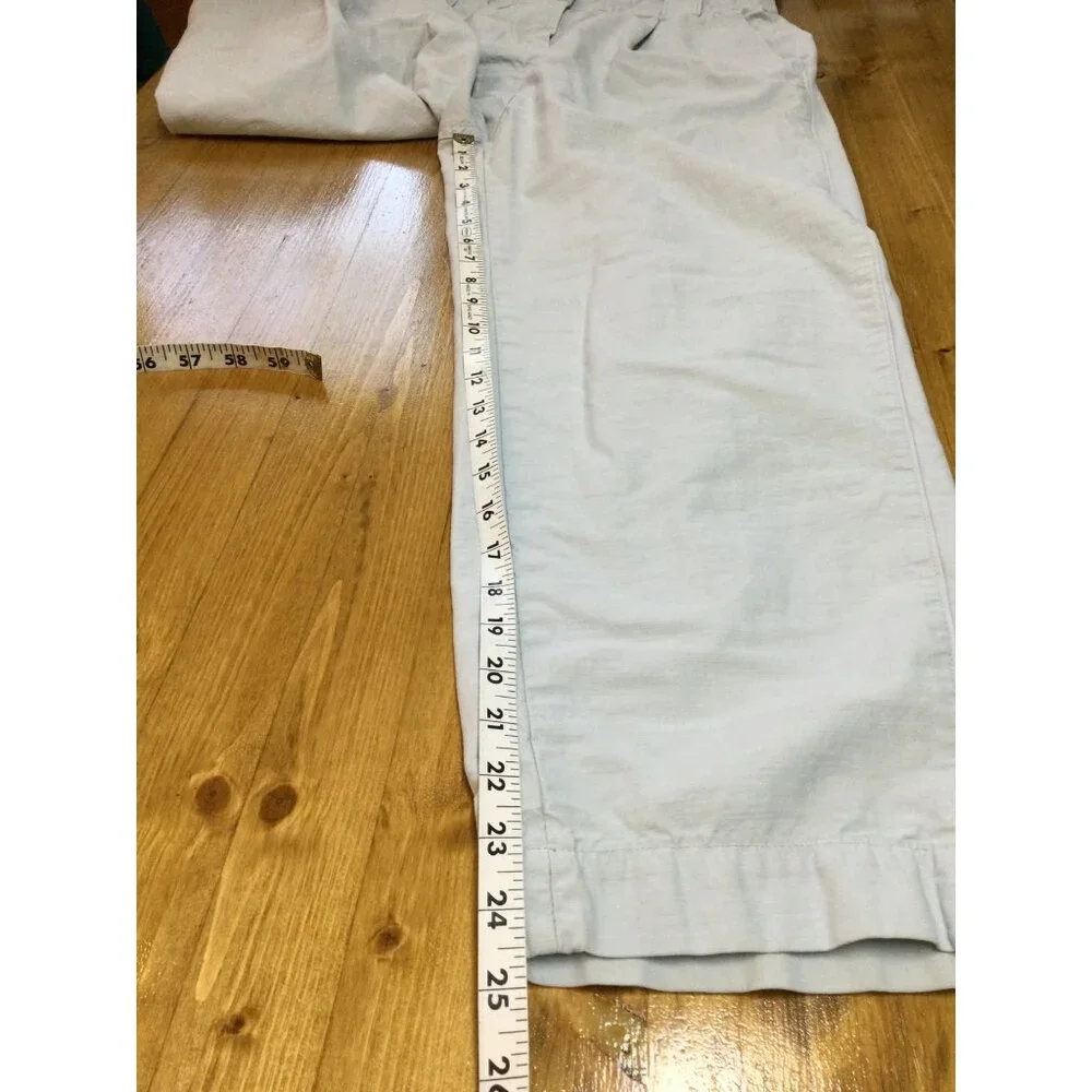 Everlane Womens Short Sleeve Denim Jumpsuit Coveralls Organic Cotton Linen Sz 8